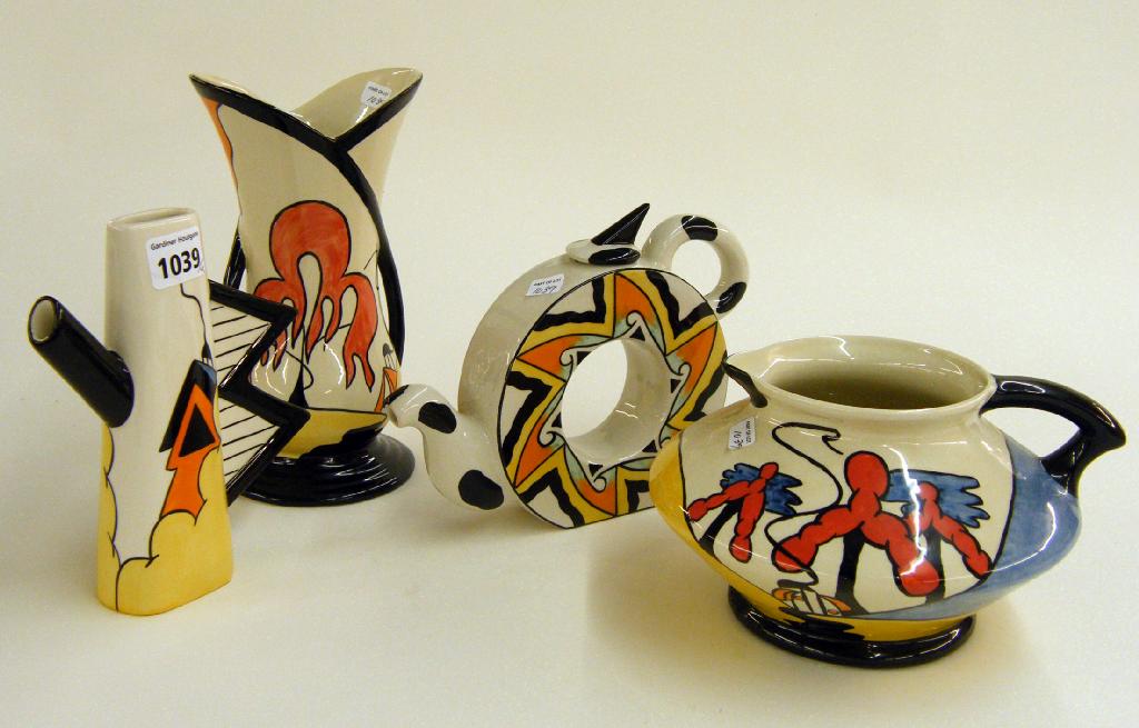 Appraisal: The Dingle Porthill vase Polo teapot 'Inglewood' squat jug and