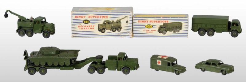 Appraisal: Lot of Dinky Army Vehicle Die-Cast Toys Description Includes number