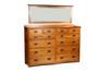 Appraisal: CHEST OF DRAWERS - Contemporary Mission oak double chest of