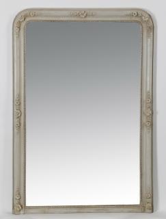 Appraisal: th c French carved paint decorated mirror h th century