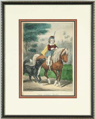 Appraisal: CURRIER IVES Publisher th Century THE FIRST RIDE Colored lithograph