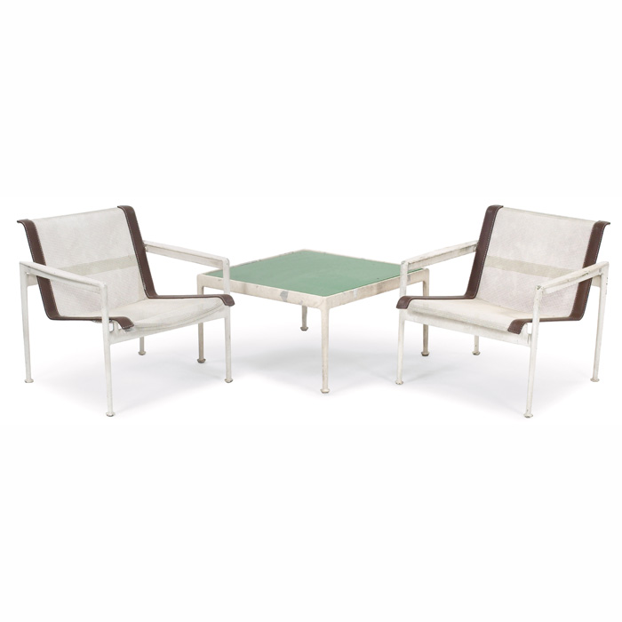 Appraisal: Richard Schultz chairs and coffee table by Knoll two chairs