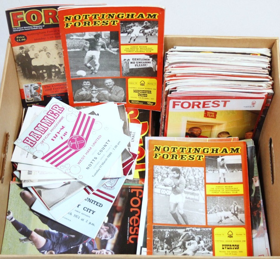 Appraisal: Various football programmes mainly Nottingham Forest and others to include