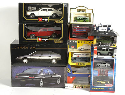 Appraisal: Corgi Bburago and other Car Collection - including Peugeot Dealership