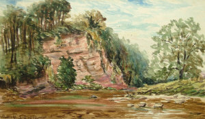 Appraisal: Herkis Hume Nisbet Scottish - - Wooded river landscapes watercolours