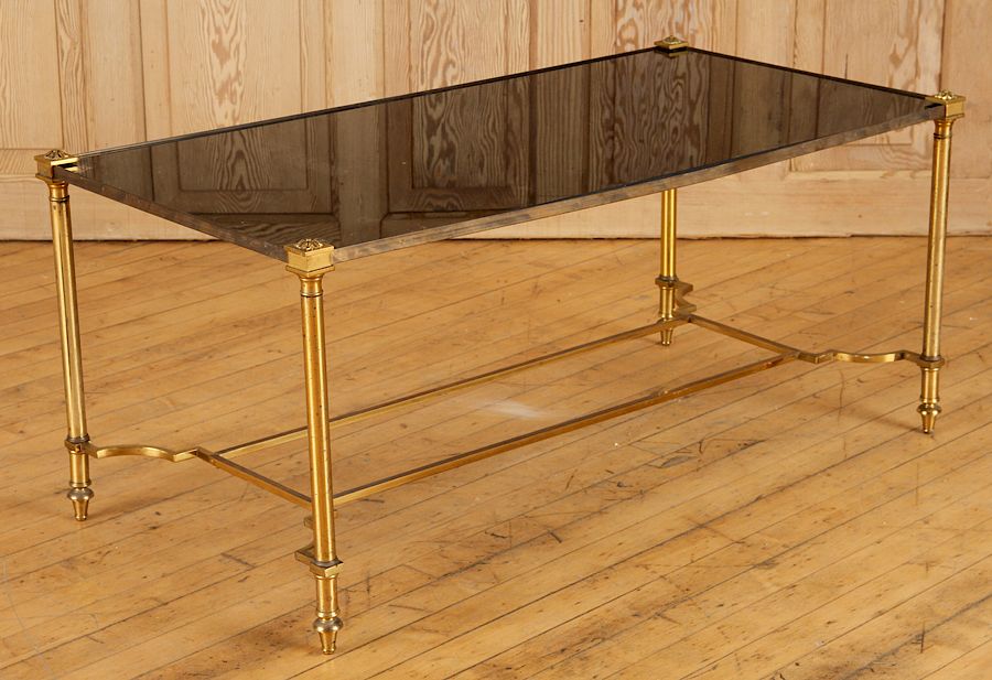 Appraisal: FRENCH BRONZE COFFEE TABLE BY JANSEN C A French bronze