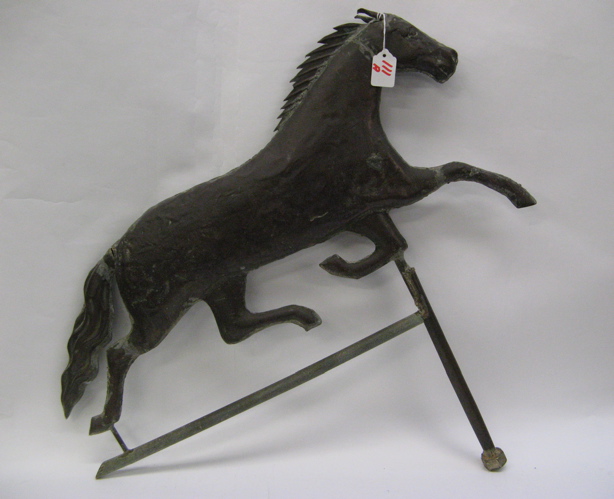 Appraisal: AN EARLY TH CENTURY COPPER HORSE FIGURAL WEATHER VANE the