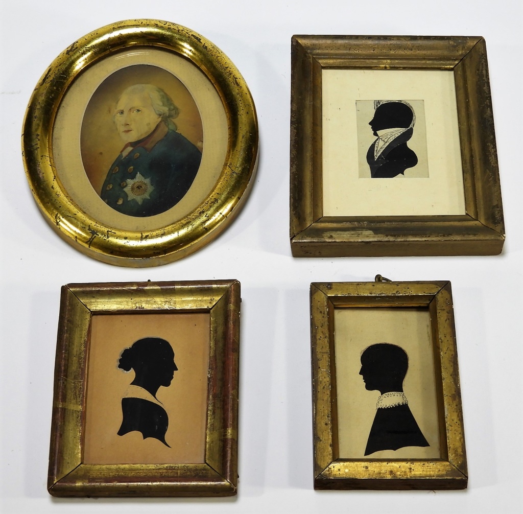 Appraisal: C SEA CAPTAIN MINIATURE PORTRAIT SILHOUETTES United States th CenturyIncludes