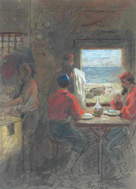 Appraisal: GEORGE CLARK STANTON BRITISH - FIGURES AT A WINDOW MESSINA