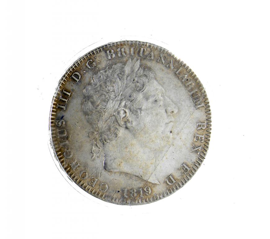 Appraisal: GEORGE IV CROWN LIX EF but lightly brushed