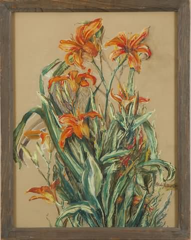 Appraisal: Flowers pastel x SLR George W Sotter Studios label verso