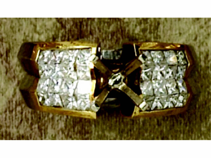 Appraisal: DIAMOND SEMI MOUNT Platinum and k yellow gold ring set