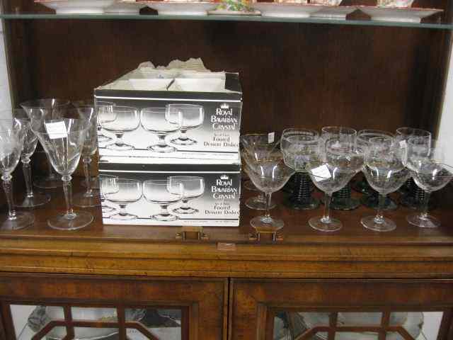 Appraisal: pc Estate Crystal Lot includes etched German more