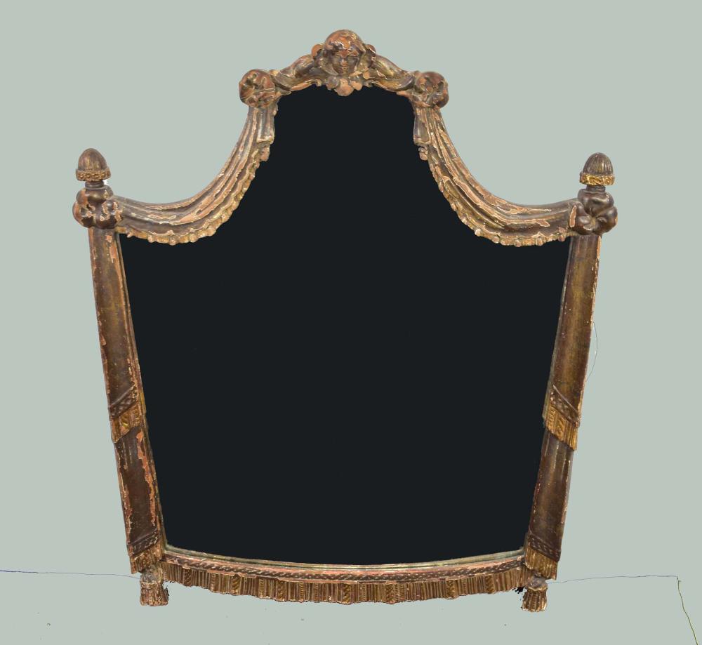 Appraisal: NEO-CLASSICAL STYLE GILTWOOD DRESSING MIRROR - The shaped plate within