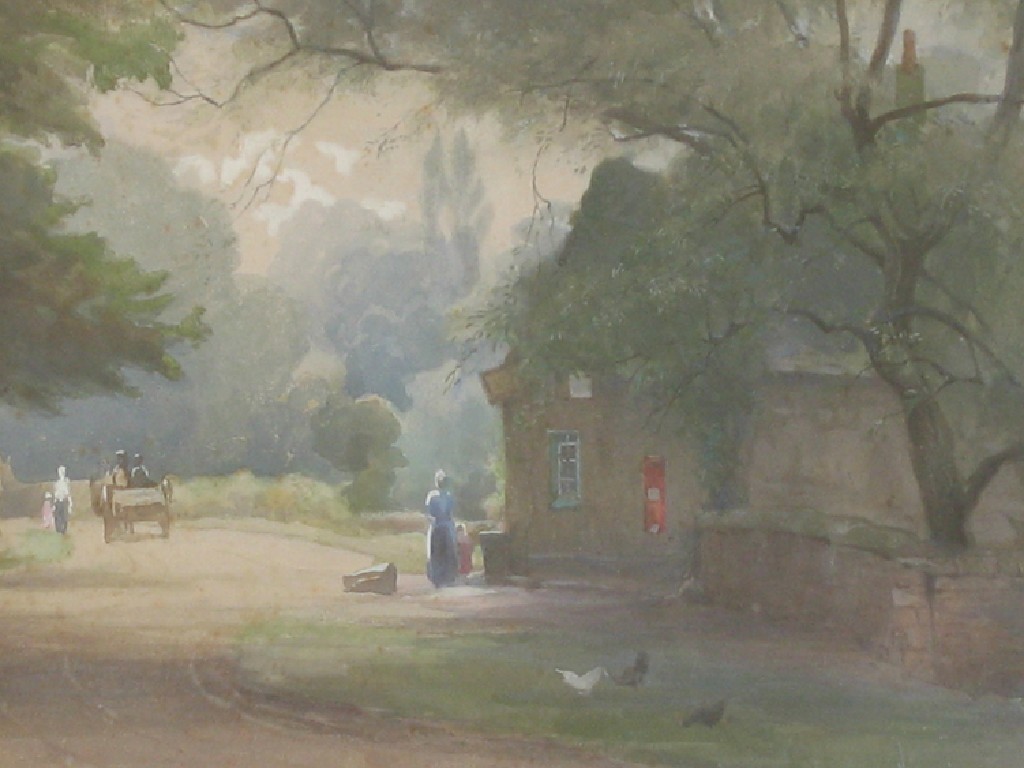 Appraisal: LEONARD MARLBOROUGH POWELL A village street signed and dated watercolour