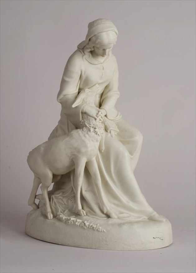 Appraisal: COPELAND PARIAN FIGURE GROUP AFTER F M MILLER 'EMILY AND