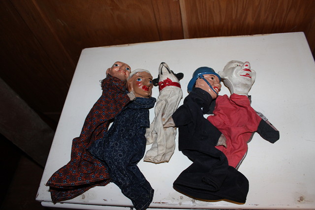 Appraisal: A SET OF FIVE HAND PUPPETS consisting of Mr and