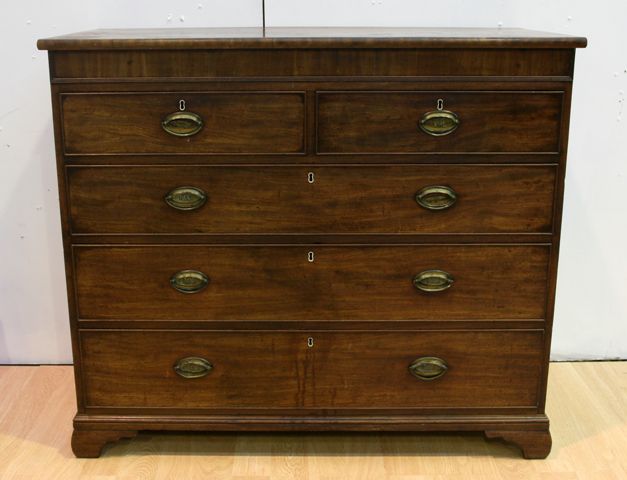 Appraisal: A George III mahogany chest of drawers cm wide cm