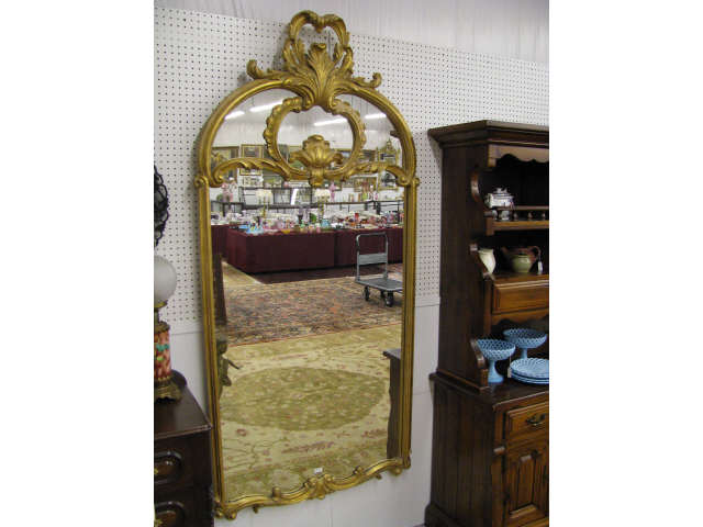 Appraisal: Ornate Large Carved Gold Mirror rococo design x overall