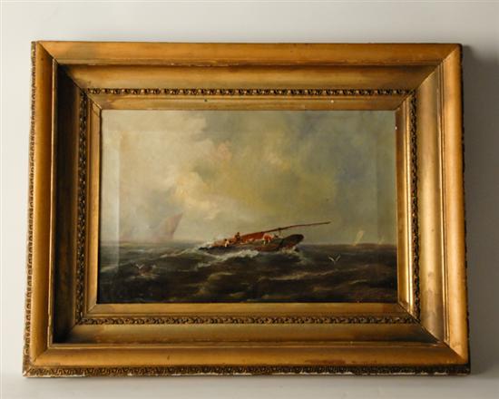 Appraisal: H Johnston th C Riding Out the Gale an oil