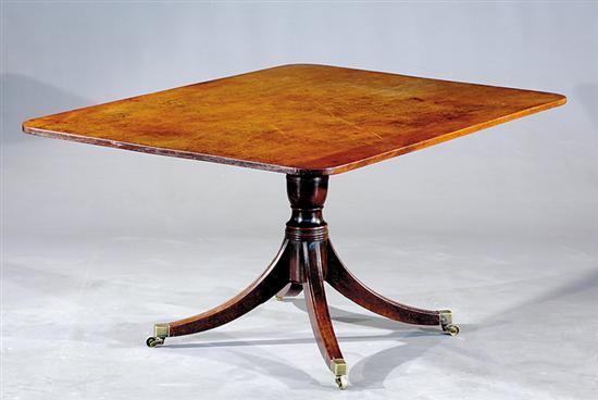 Appraisal: Regency mahogany breakfast table first quarter th century tilting rectangular