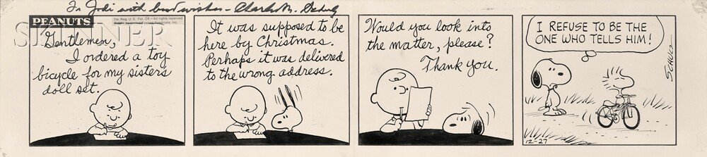 Appraisal: Charles M Schulz American - I Refuse to be the