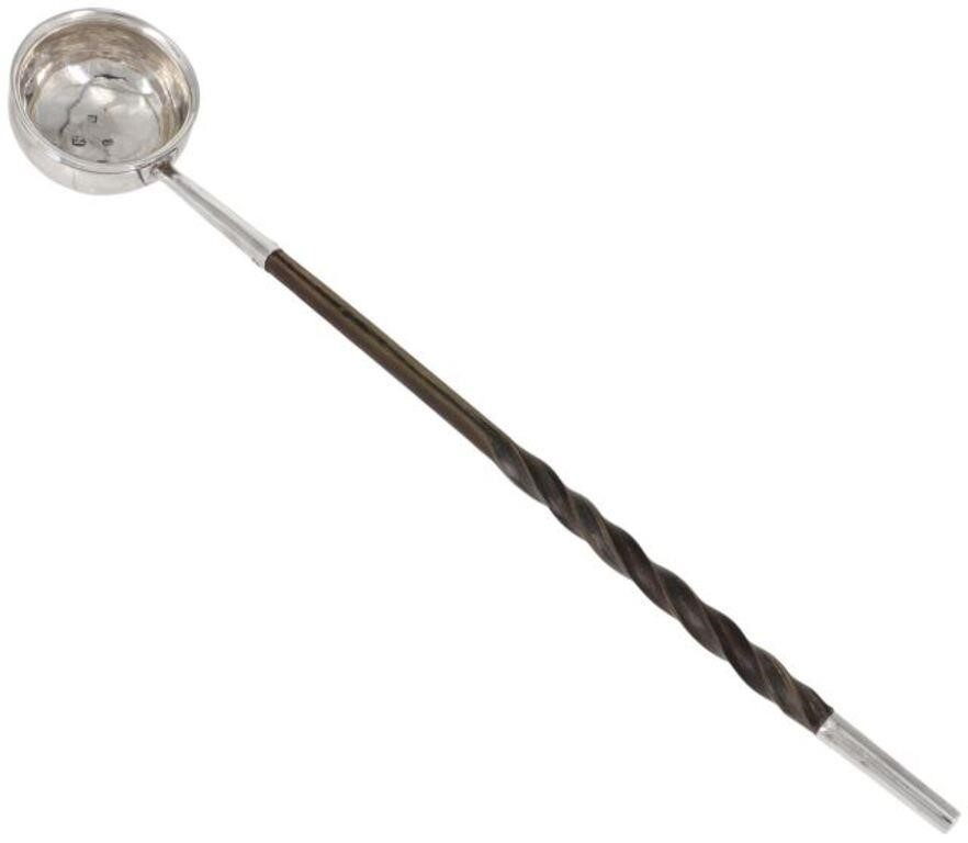 Appraisal: English George I sterling silver toddy ladle c with twist