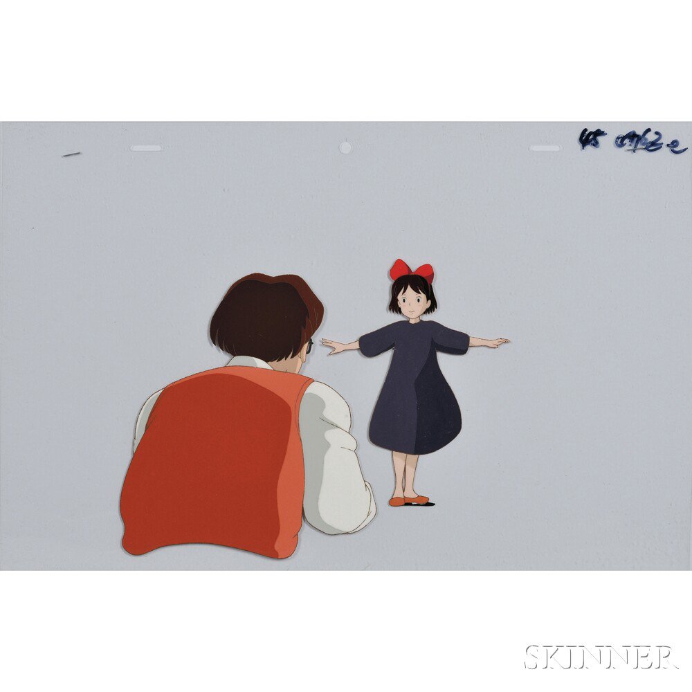 Appraisal: Two-layer Japanese Anime End Cel of Kiki from Kiki's Delivery