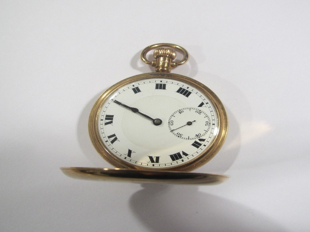 Appraisal: Nine carat gold cased full hunter pocket watch by the