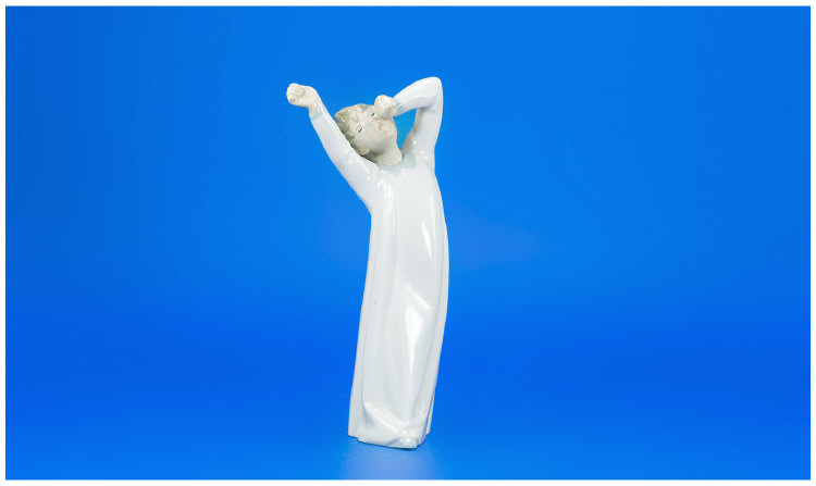 Appraisal: Lladro Figure Boy Awakening Marks to Base Stands inches in