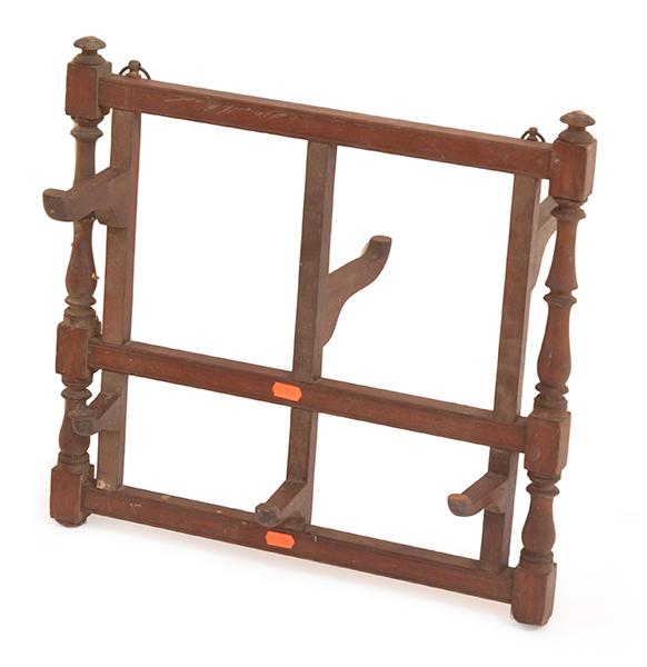 Appraisal: GEORGIAN TRAVELLING COAT RACK WITH COLLAPSIBLE STRUTS