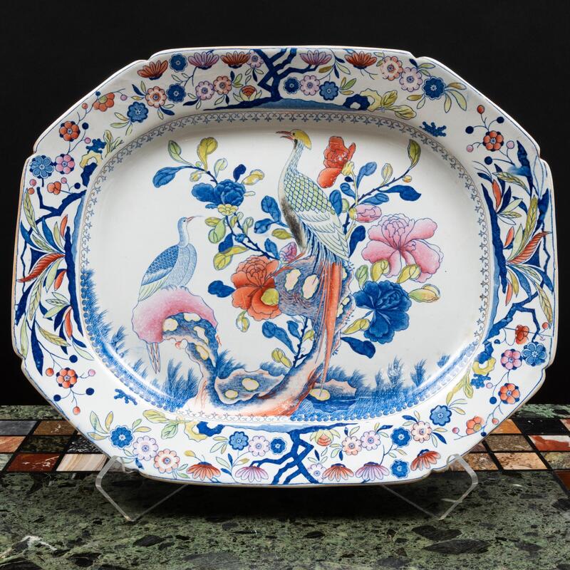 Appraisal: Large Mason's Ironstone Transfer Printed Meat Platter and a Spode