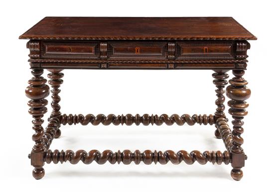 Appraisal: Sale Lot A Portuguese Rosewood Table th century the rectangular