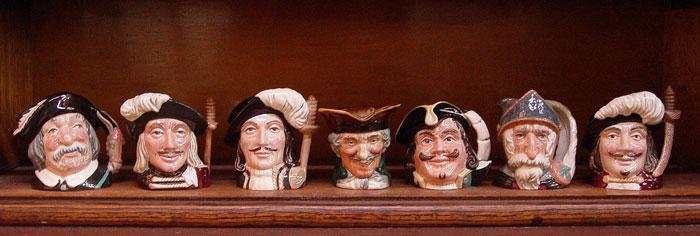 Appraisal: ROYAL DOULTON SMALL CHARACTER JUGS Seven assorted jugs to include