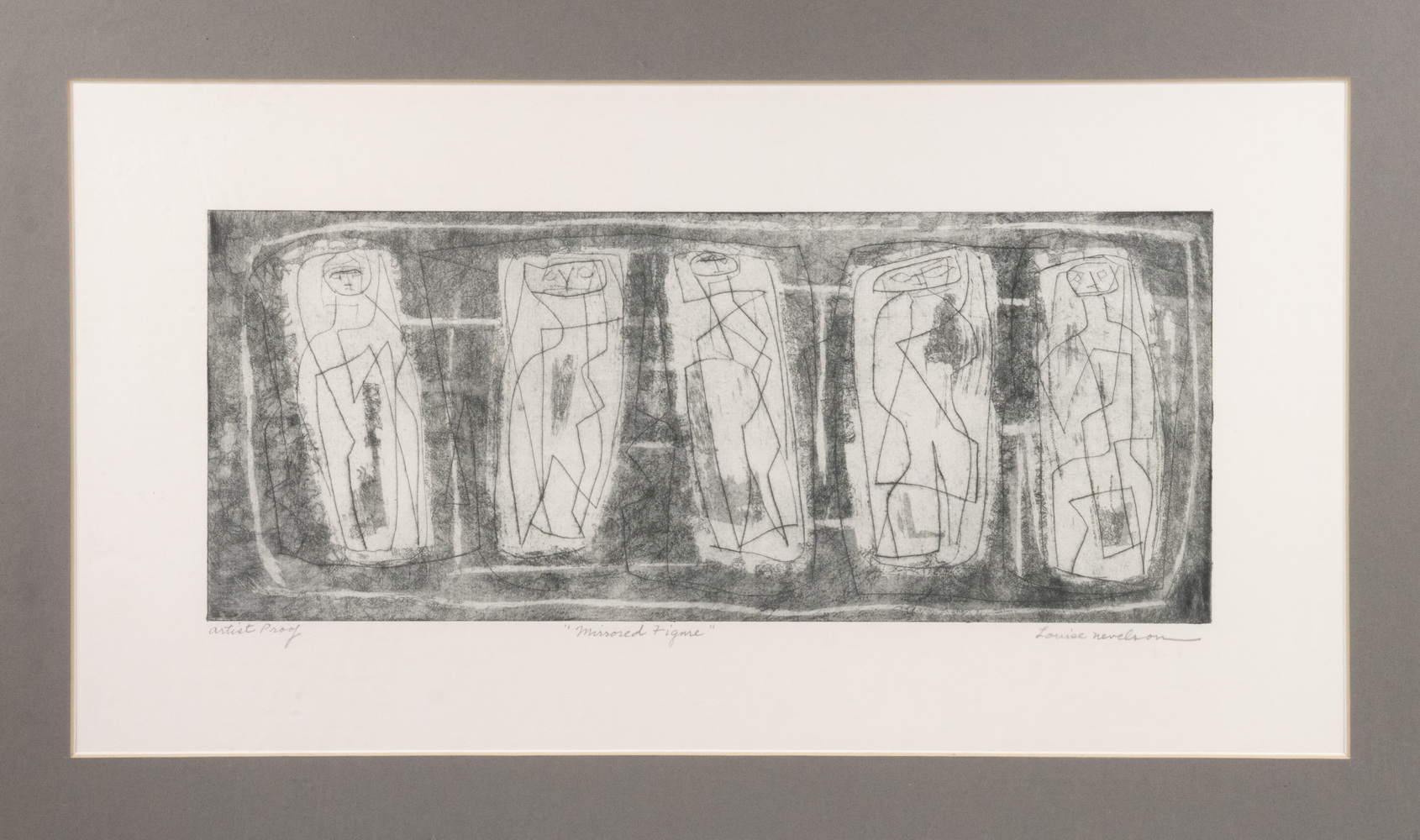 Appraisal: LOUISE BERLIAWSKY NEVELSON ME NY RUSSIA - Mirrored Figure etching