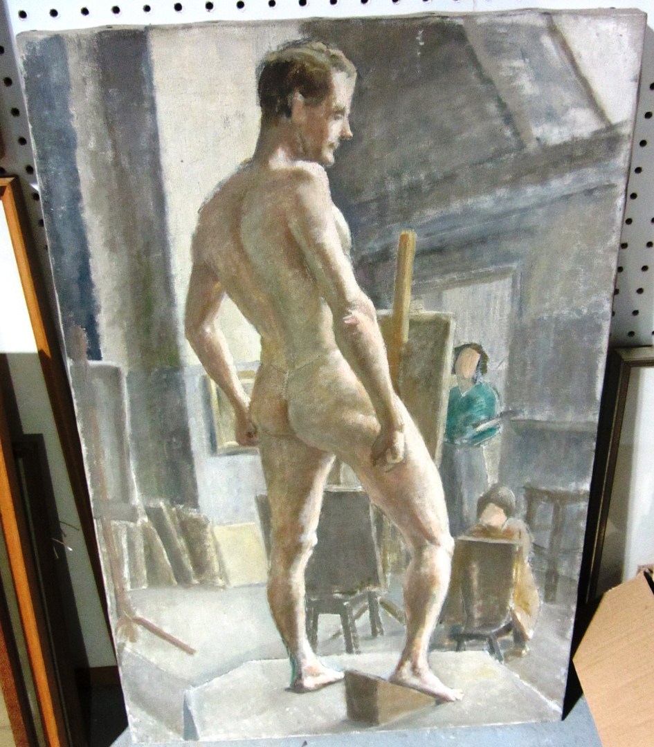 Appraisal: M Felicia Hett Nee Lieven-Bauwens - Life painting Male nude