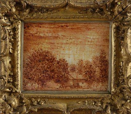 Appraisal: LUCIANO MIORI TH C TWO PICTURES Sepia wash x in