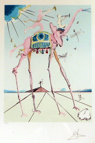 Appraisal: SALVADOR DALI ORIGINAL COLOR LITHOGRAPH Spanish - titled Celestial Elephant