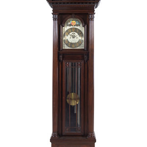 Appraisal: A Herschede Mahogany Five-Tube Tall Case Clock Retailed by Frank