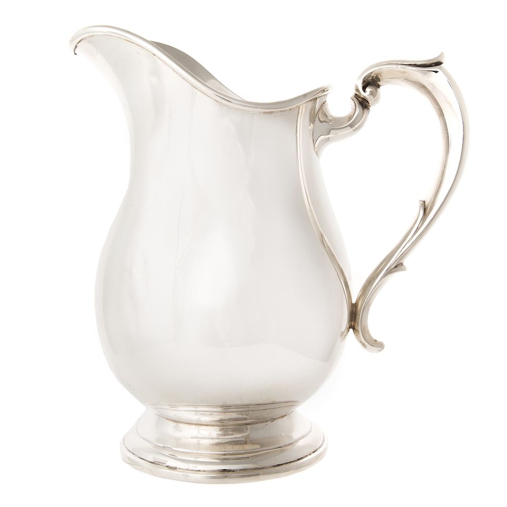 Appraisal: Baluster form sterling pitcher marked Tiffany Co stamped Tiffany Co