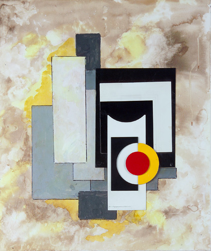 Appraisal: Irving Richards American - mixed media collage on canvas board