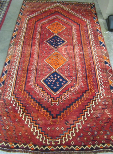 Appraisal: PERSIAN SHIRAZ TRIBAL AREA RUG Fars province south central Iran