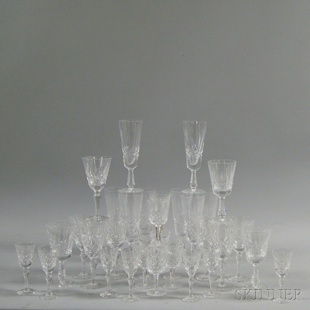 Appraisal: Thirty-three Pieces of Waterford and Stuart Colorless Crystal Stemware imperfections