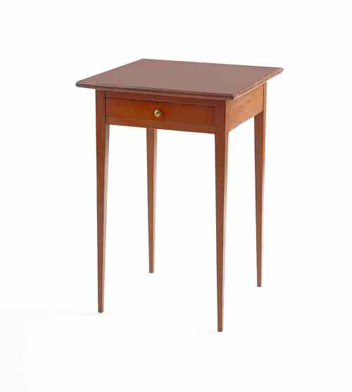 Appraisal: Hepplewhite cherry end table ca with a single drawer and