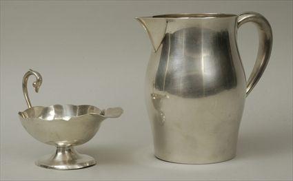 Appraisal: Reed Barton Sterling Silver Water Pitcher Together with a Mexican