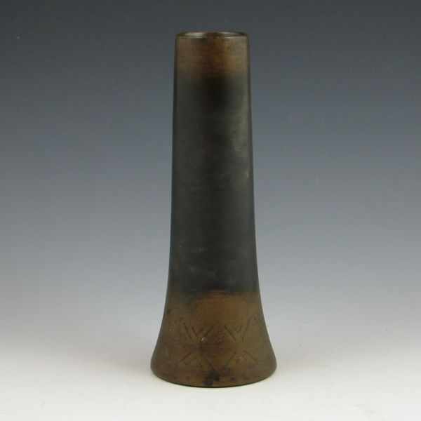 Appraisal: Norse Pottery vase in black with gold Marked Norse Flat