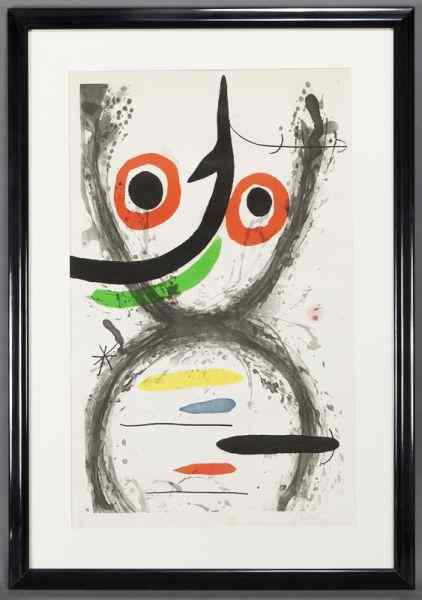 Appraisal: Joan Miro ''Prise a l'hamecon'' etching andaquatint with carborundum in