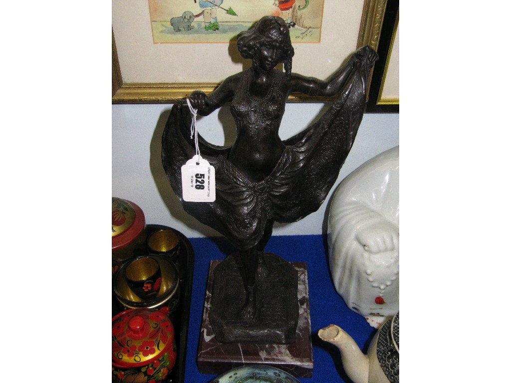 Appraisal: Bronze Art Deco style figure of a woman by J