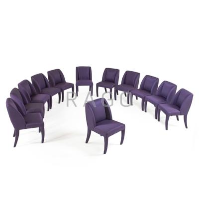 Appraisal: VLADIMIR KAGAN b DIRECTIONAL Set of twelve upholstered dining chairs