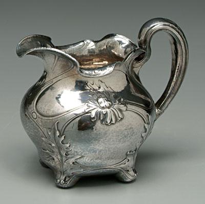 Appraisal: Gorham Martel eacute sterling water pitcher everted lip and rippling